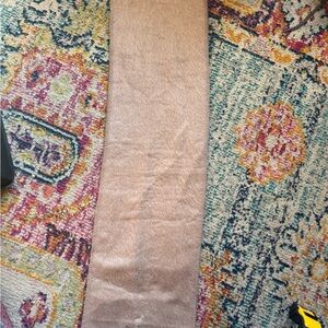 Alpaca Camargo Scarf Tan Camel Wool Blend Made in Peru Fringed Llama Logo